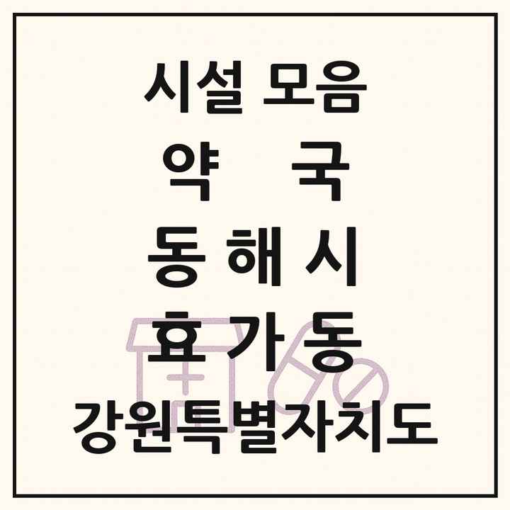 강원특별자치도 동해시 효가동 약국 목록